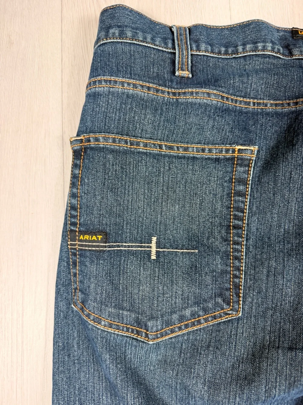 Ariat Rebar M4 Relaxed Boot Workhorse Jeans 42x34 Durable‎ Utility Denim